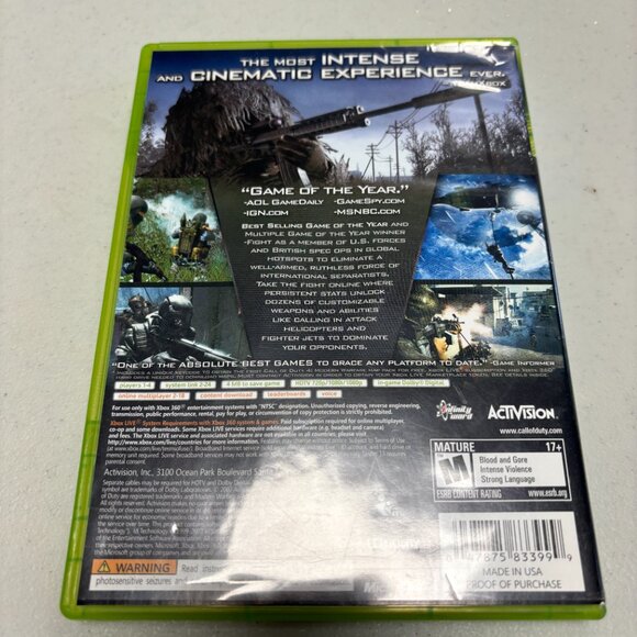 Xbox 360: Call of Duty 4 Modern Warfare - Preowned - 1897 - Picture 4 of 4